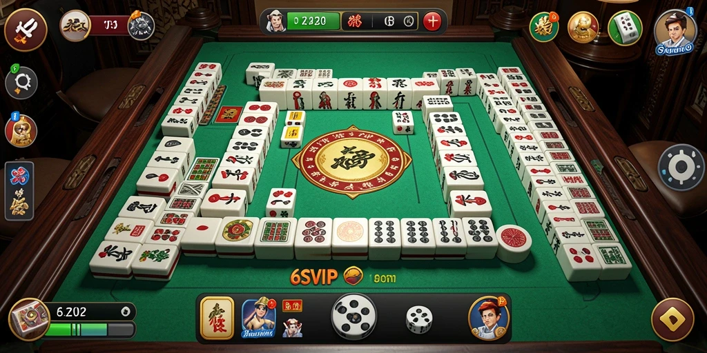 Screenshot gameplay 6SVIP menampilkan aksi seru permainan Mahjong.
