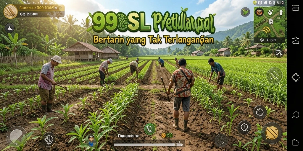 Gameplay seru 99SL dengan aktivitas bertani yang menyenangkan.