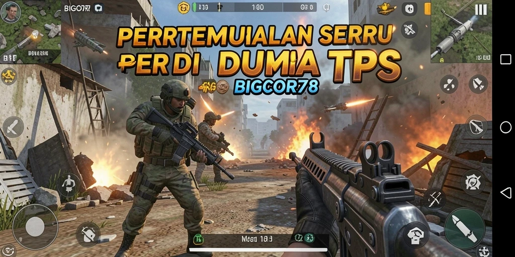 Tangkapan layar seru dari gameplay intens <strong>BIGCOR78</strong> di medan perang TPS.