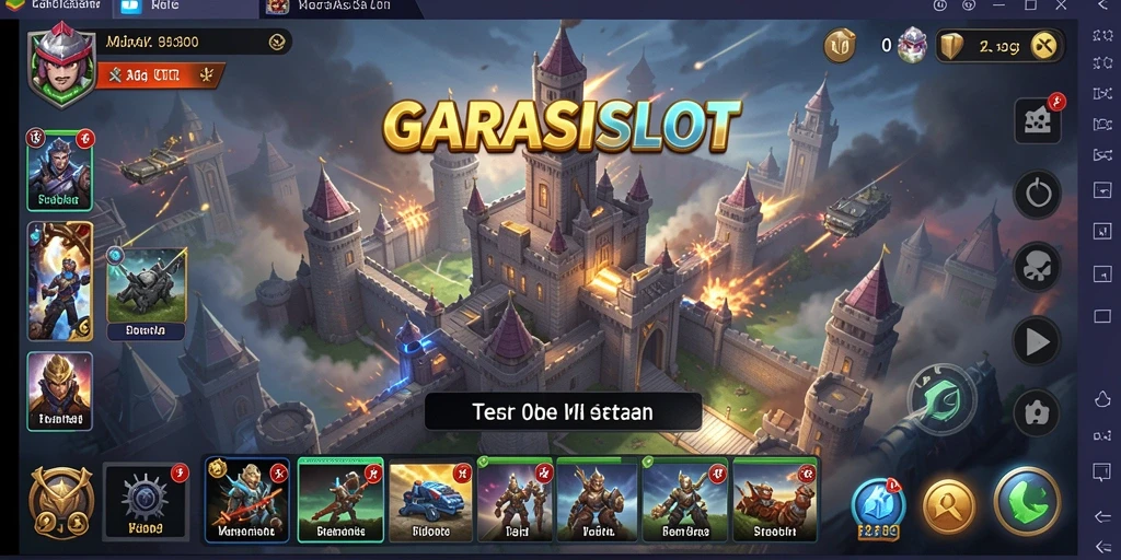 Tampilan gameplay menakjubkan dari GARASISLOT yang menguji strategi Tower Defense.
