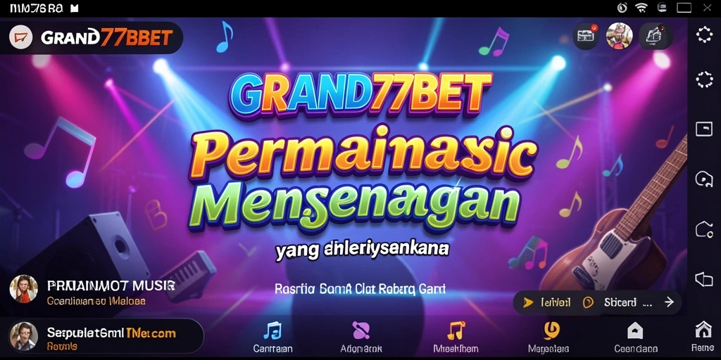 Screenshot GRAND77BET menampilkan gameplay yang seru dan interaktif dalam dunia musik.