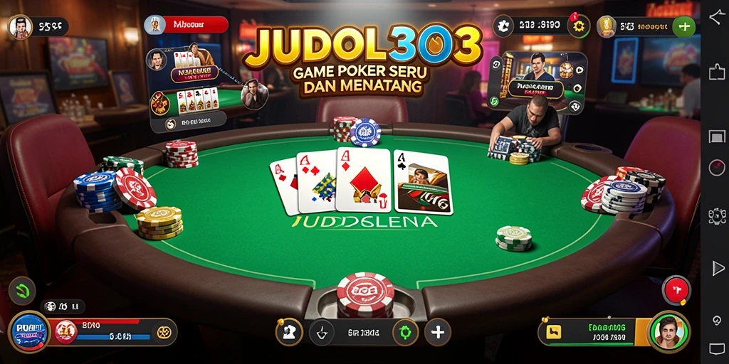Tampilan gameplay poker di JUDOL303 yang menantang.