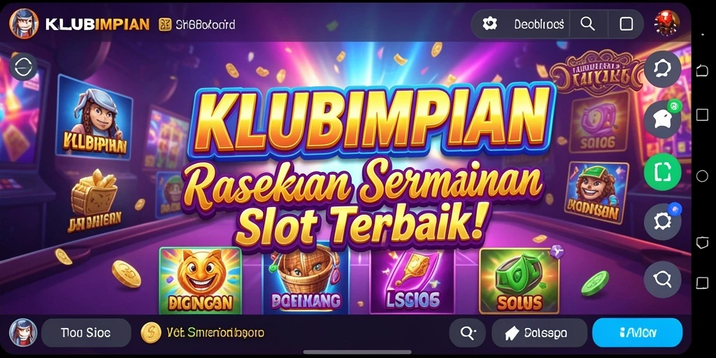 Tangkapan layar menunjukkan pengalaman bermain Slot yang menakjubkan di KLUBIMPIAN.