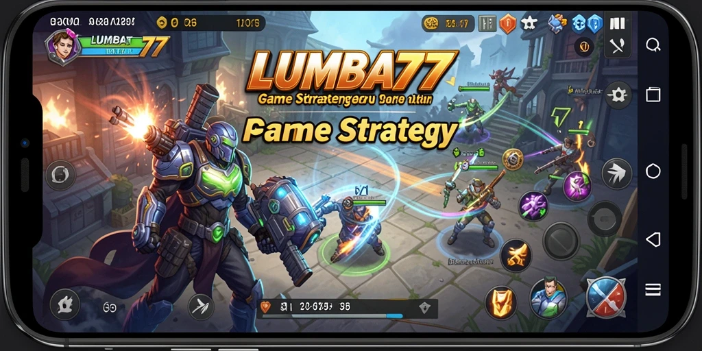 Tampilan layar permainan LUMBA77 yang menampilkan strategi pertempuran.