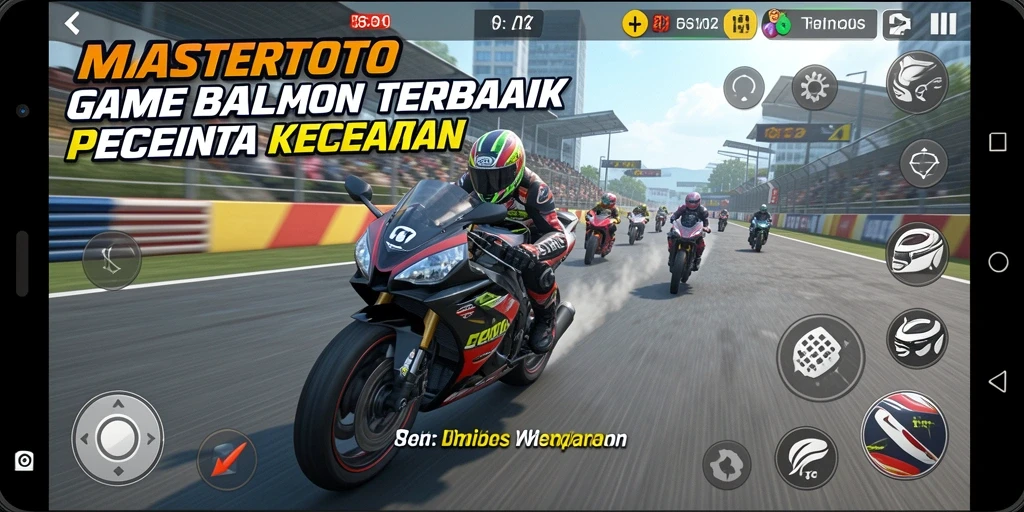 Tampilan gameplay balapan motor yang seru di MASTERTOTO.