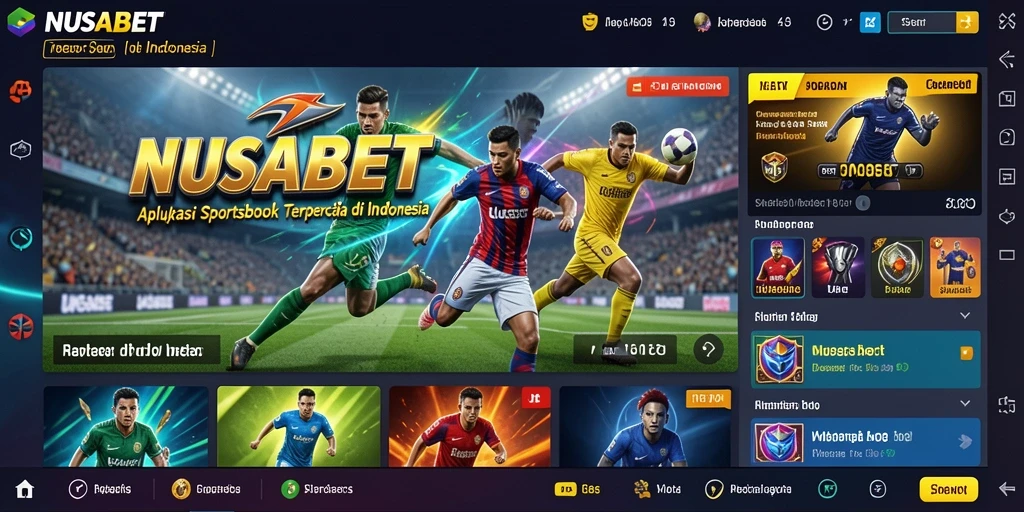 Screenshot utama NUSABET menampilkan interface taruhan yang dinamis dan interaktif.