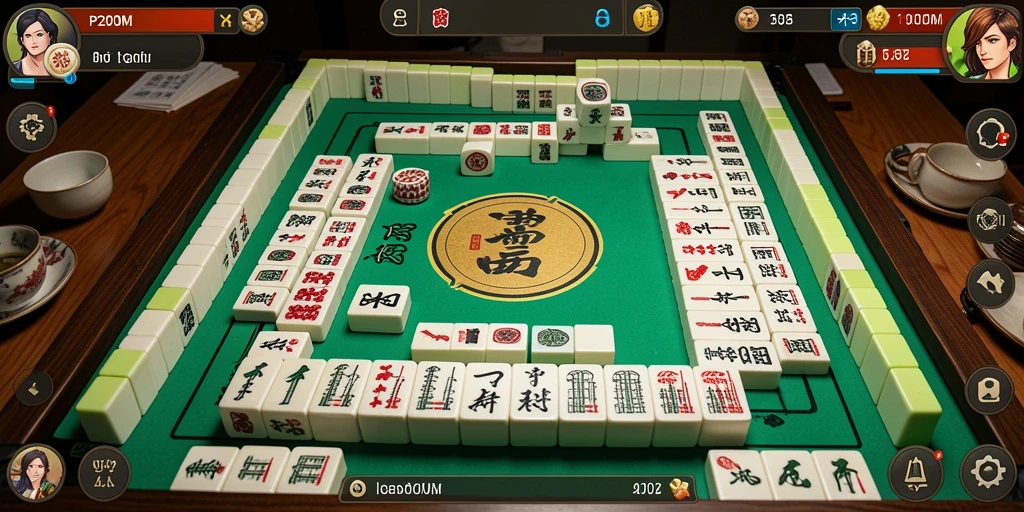 Tangkapan layar P200M menampilkan gameplay Mahjong yang menarik dan seru.