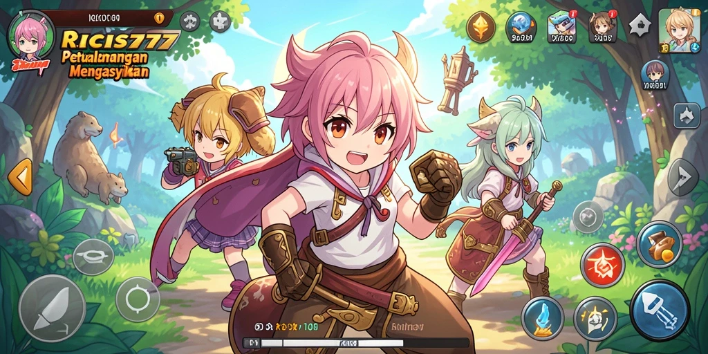 Gameplay menarik RICIS77 dengan karakter anime menawan.
