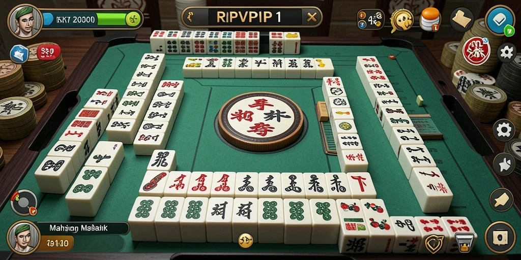 Tampilan gameplay RPVIP1 yang menawan dan menantang Mahjong.