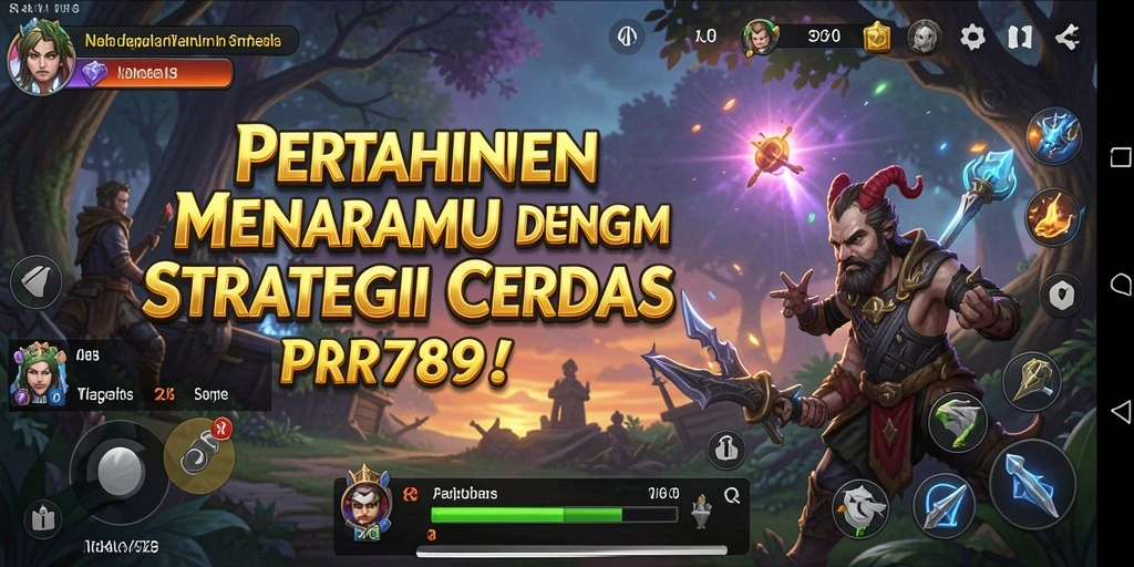 Screenshot RR789 menunjukkan aksi seru dalam pertahanan menara.