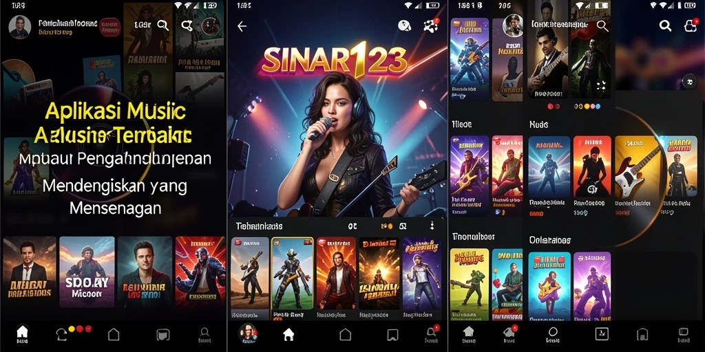 Tampilan gameplay SINAR123 dengan fitur musik interaktif.