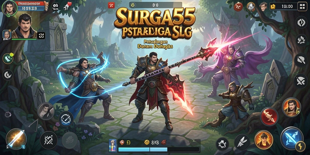 Tampilan gameplay menarik dari SURGA55 dalam mode pertempuran SLG.