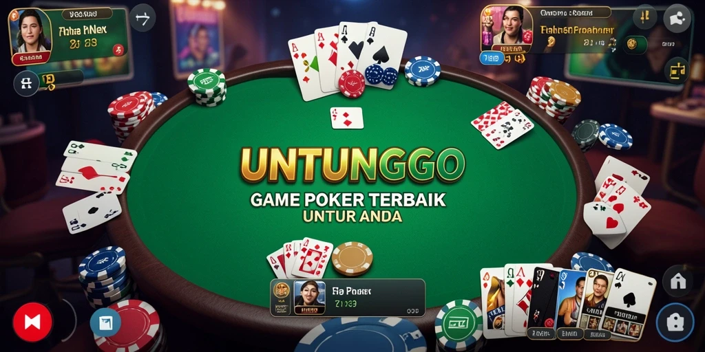 Gameplay poker seru dan mendebarkan di UNTUNGGO.