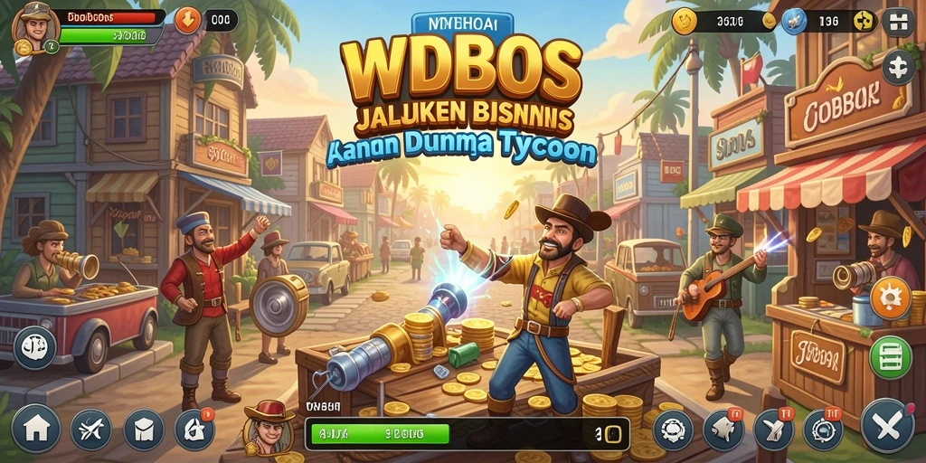 Screenshot gameplay WDBOS menampilkan dinamika manajemen bisnis yang menarik.