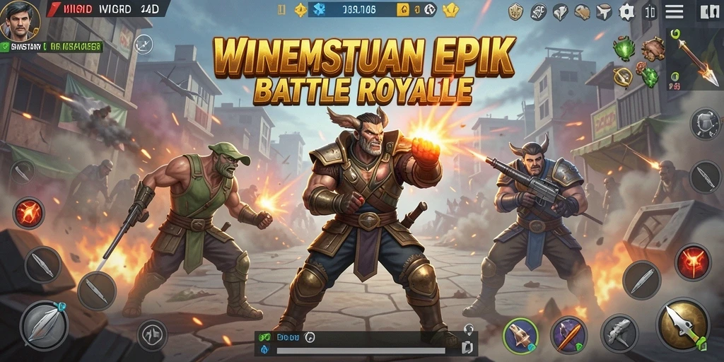 Gameplay seru dan kompetitif dalam WINSTAR4D Battle Royale.