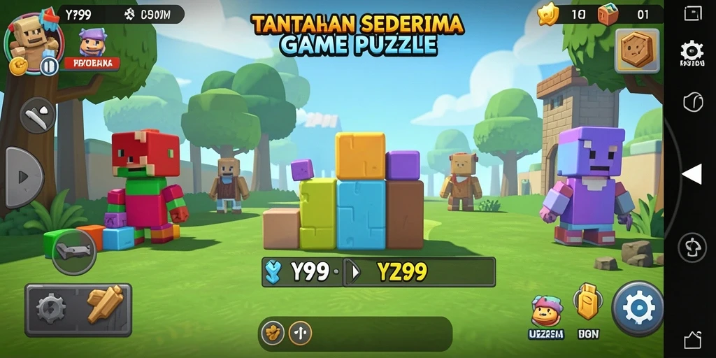 Screenshot gameplay Y89 menampilkan tantangan Puzzle yang menarik.